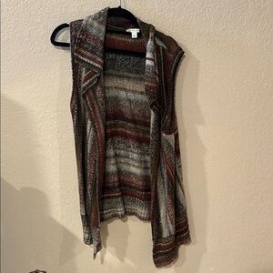 Cato Earthy Tones Knit Sweater Vest